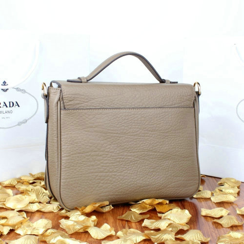 2014 Prada grainy leather mini bag BT0966 khaki